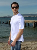 Ανδρικό Oversized Κοντομάνικο T-shirt 10-717 Λευκό - Image 3