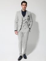 Ανδρικό Γιλέκο Με Κουμπάκια LUCA 9990 Γκρι - Image 4