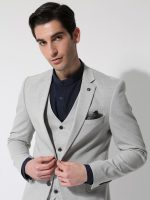 Ανδρικό Γιλέκο Με Κουμπάκια LUCA 9990 Γκρι - Image 3