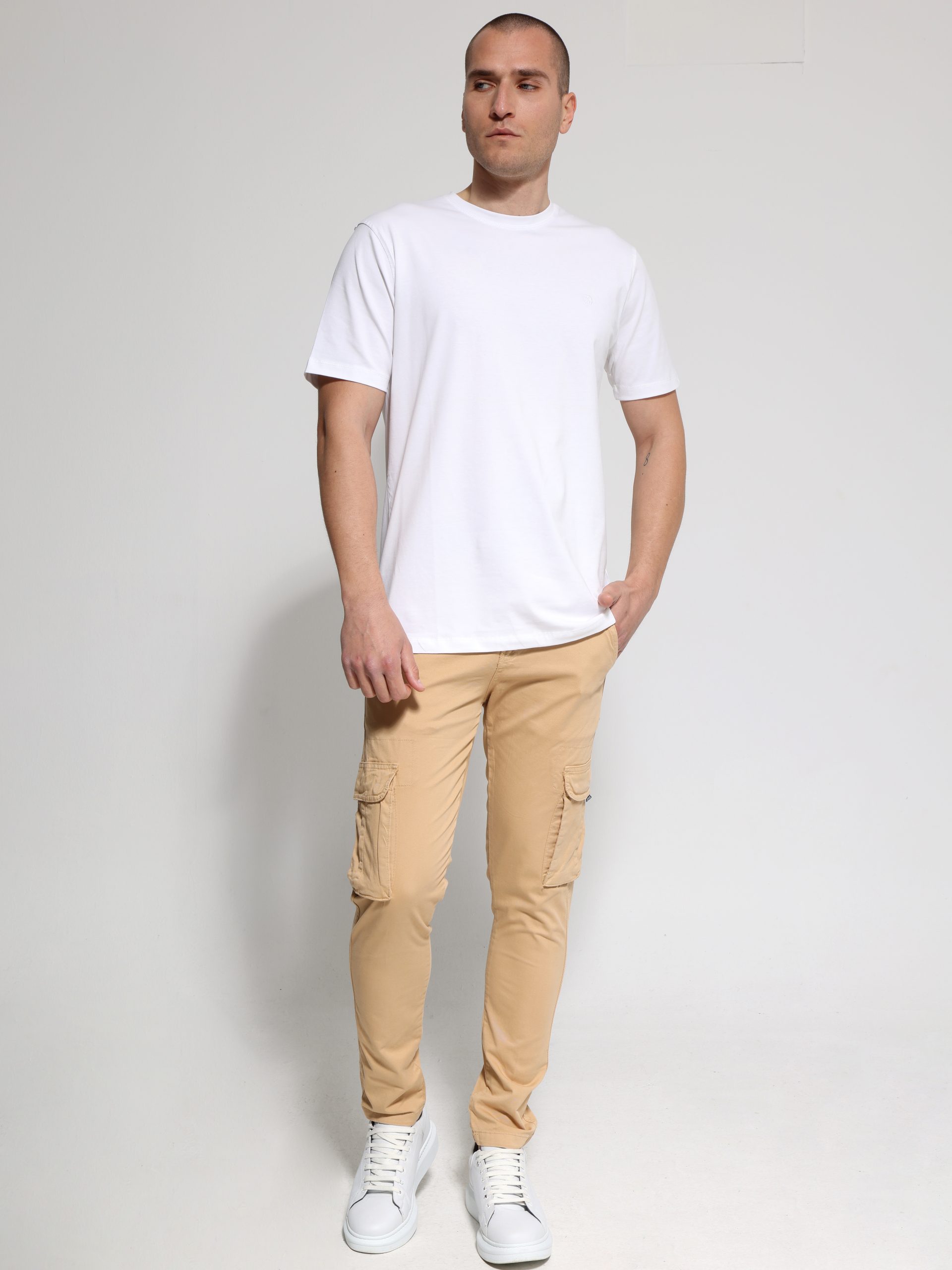 1X9A4028 Κοντομάνικο Μπλουζάκι T-shirt 10-705 Λευκό - Μεγάλα Νούμερα - Image 1