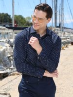 Ανδρικό Κλασσικό Πουκάμισο TAILOR-FIT Blake 33-8157 Μπλε Φαρδιά γραμμή - Image 2