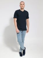 Κοντομάνικο Μπλουζάκι T-shirt 10-707 Μπλε - Μεγάλα Νούμερα - Image 2