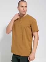 Κοντομάνικο Μπλουζάκι Με Κουμπάκια 10-701 Μουσταρδί - Μεγάλα Νούμερα - Image 4