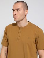 Κοντομάνικο Μπλουζάκι Με Κουμπάκια 10-701 Μουσταρδί - Μεγάλα Νούμερα - Image 2