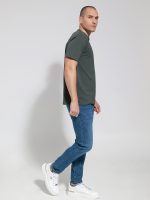 Κοντομάνικο Μπλουζάκι Με Κουμπάκια 10-702 Χακί - Μεγάλα Νούμερα - Image 4