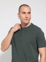 Κοντομάνικο Μπλουζάκι Με Κουμπάκια 10-702 Χακί - Μεγάλα Νούμερα - Image 3