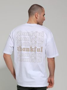 Ανδρικό Βαμβακερό Oversized Κοντομάνικο T-shirt 10-679 Λευκό