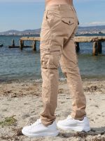 Ανδρικό Παντελόνι Cargo BLACKZI 88-158 Μπεζ - Image 4