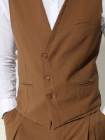 Ανδρικό Υφασμάτινο Γιλέκο RICARDO 9429 Καμηλό - Image 4