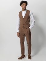 Ανδρικό Υφασμάτινο Γιλέκο OLIVER 9454 Καφέ - Image 4