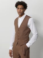 Ανδρικό Υφασμάτινο Γιλέκο OLIVER 9454 Καφέ
