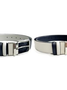 Ανδρική Ζώνη Διπλής Όψης 33-6029 Beige - Blue