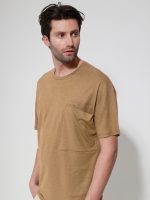 Ανδρικό Λινό Oversize T-shirt Gredy 207019 Καμηλό - Image 2