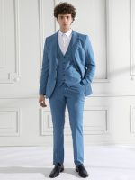 Κοστούμι Με Γιλέκο Houston 33-1699 Sky Blue - Image 2