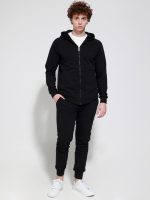 Βαμβακερή Ζακέτα Με Κουκούλα Chicago 33-2670 Μαύρο - Image 2