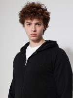 Βαμβακερή Ζακέτα Με Κουκούλα Chicago 33-2670 Μαύρο - Image 3