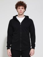 Βαμβακερή Ζακέτα Με Κουκούλα Chicago 33-2670 Μαύρο