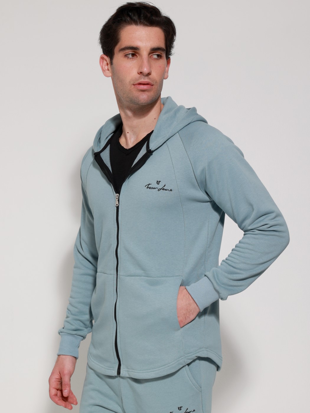 33-2670_siel_z2107 Βαμβακερή Ζακέτα Με Κουκούλα Chicago 33-2670 Light Blue - Image 1