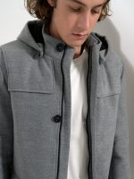Ανδρικό Παλτό Με Κουκούλα VIVIANO 2564 γκρι - Image 2
