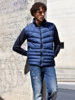 Ανδρικό Μπουφάν Αμάνικο 33-2132 Μπλε