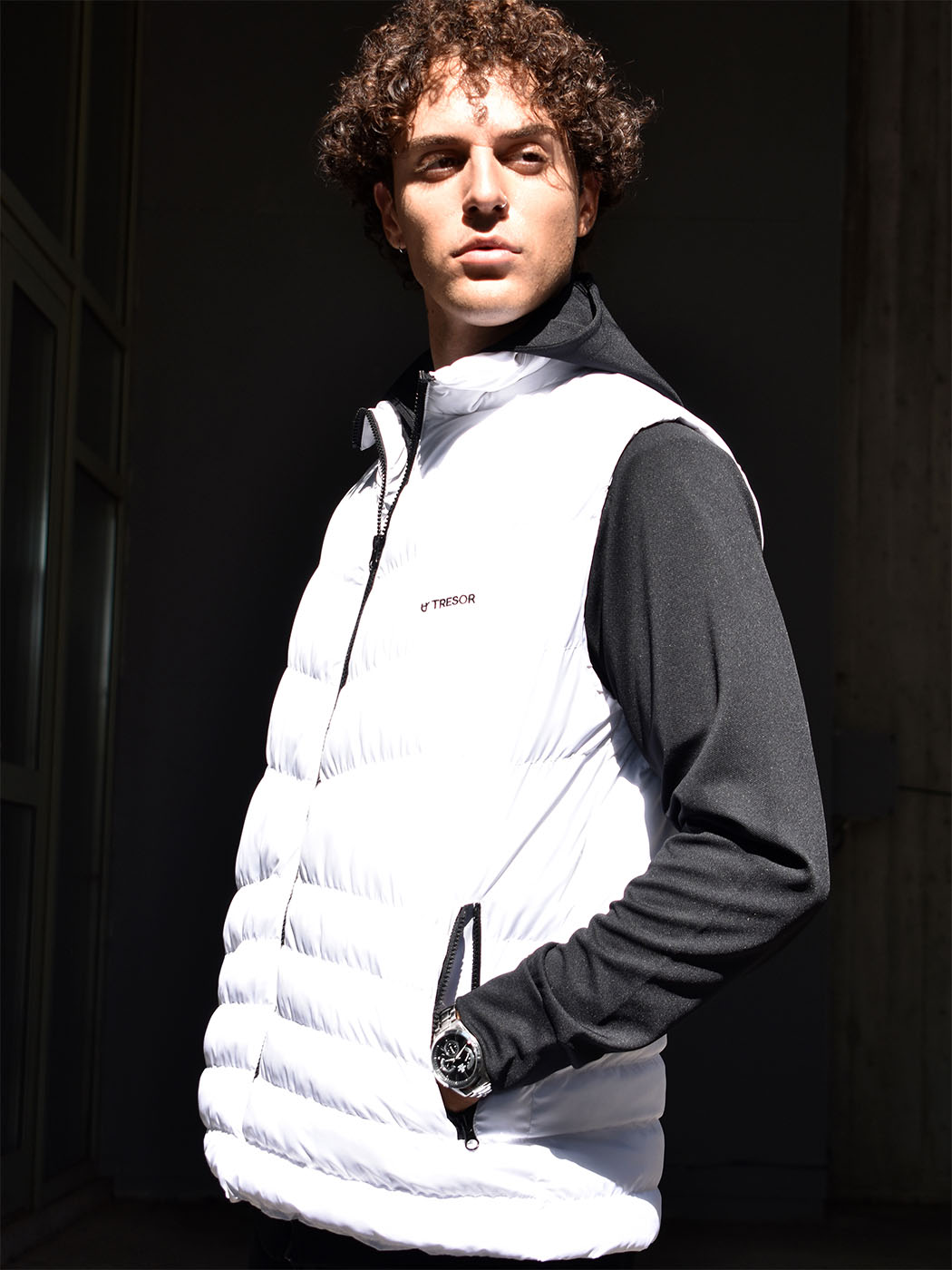 DSC_0685 copy Ανδρικό Μπουφάν Αμάνικο 33-2132 Λευκό - Image 1