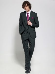 Ανδρικό Κοστούμι Με Γιλέκο MILAN 1629 green