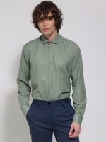 Ανδρικό Πουκάμισο Slim-fit Με Κρυφά Κουμπιά Enzio 33-7438 πράσινο