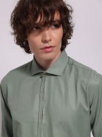 Ανδρικό Πουκάμισο Slim-fit Με Κρυφά Κουμπιά Enzio 33-7438 πράσινο - Image 2