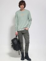 Μπλούζα Μακρυμάνικη Oversize BARONE 206055 μέντα - Image 5