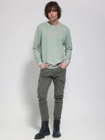 Μπλούζα Μακρυμάνικη Oversize BARONE 206055 μέντα - Image 3