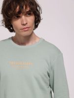 Μπλούζα Μακρυμάνικη Oversize BARONE 206055 μέντα - Image 2