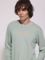 Μπλούζα Μακρυμάνικη Oversize BARONE 206055 μέντα - Image 4