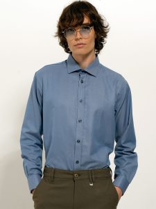 Ανδρικό Πουκάμισο TAILOR-FIT Oliano 33-8160 Light Blue Φαρδιά γραμμή