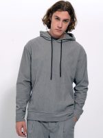 Μπλούζα Μακρυμάνικη Oversize LUIGI 206085 γκρι