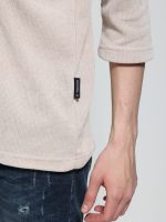 Μπλούζα Με 3/4 Μανίκι Oversize NICOLLA 207063 μπεζ - Image 4