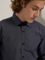 Ανδρικό Πουκάμισο TAILOR-FIT 33-8143 Γκρι Φαρδιά γραμμή - Image 2