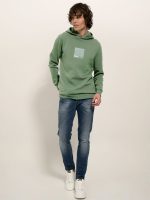 Μπλούζα Hoodie Με Κουκούλα Oversize BERTO 206054 light green