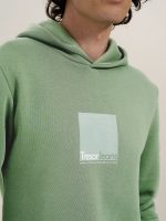 Μπλούζα Hoodie Με Κουκούλα Oversize BERTO 206054 light green - Image 4