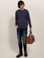 Μπλούζα Μακρυμάνικη 206073 μπλε - Image 5