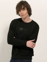 Μπλούζα Μακρυμάνικη Oversize BARONE 206055 μαύρο - Image 2