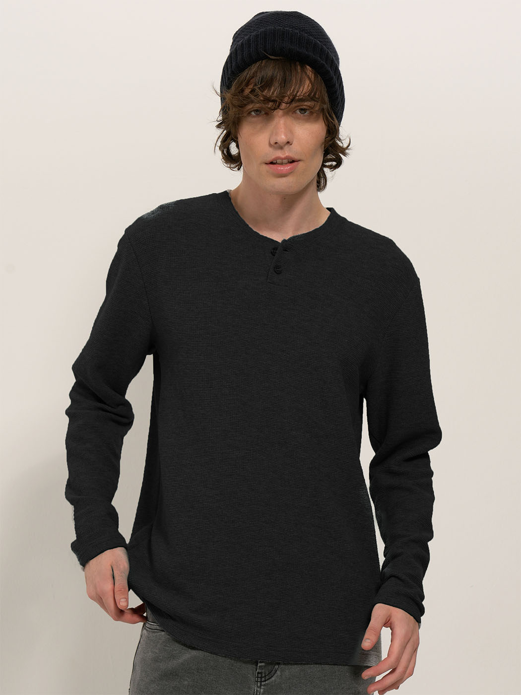 2711 copy Μπλούζα Μακρυμάνικη BATISTA 206058 μαύρο - Image 1