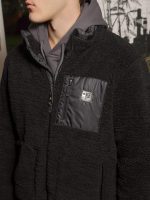 Ανδρικό Κοντό Teddy Bear Jacket Μπουφάν 20-140 Μαύρο - Image 2