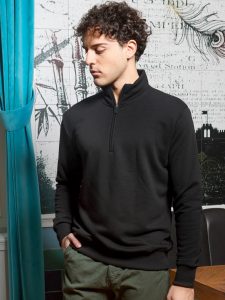 Μπλούζα Φούτερ Με Φερμουάρ Στο Γιακά 10-726 Μαύρο