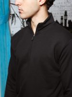 Μπλούζα Φούτερ Με Φερμουάρ Στο Γιακά 10-726 Μαύρο - Image 2