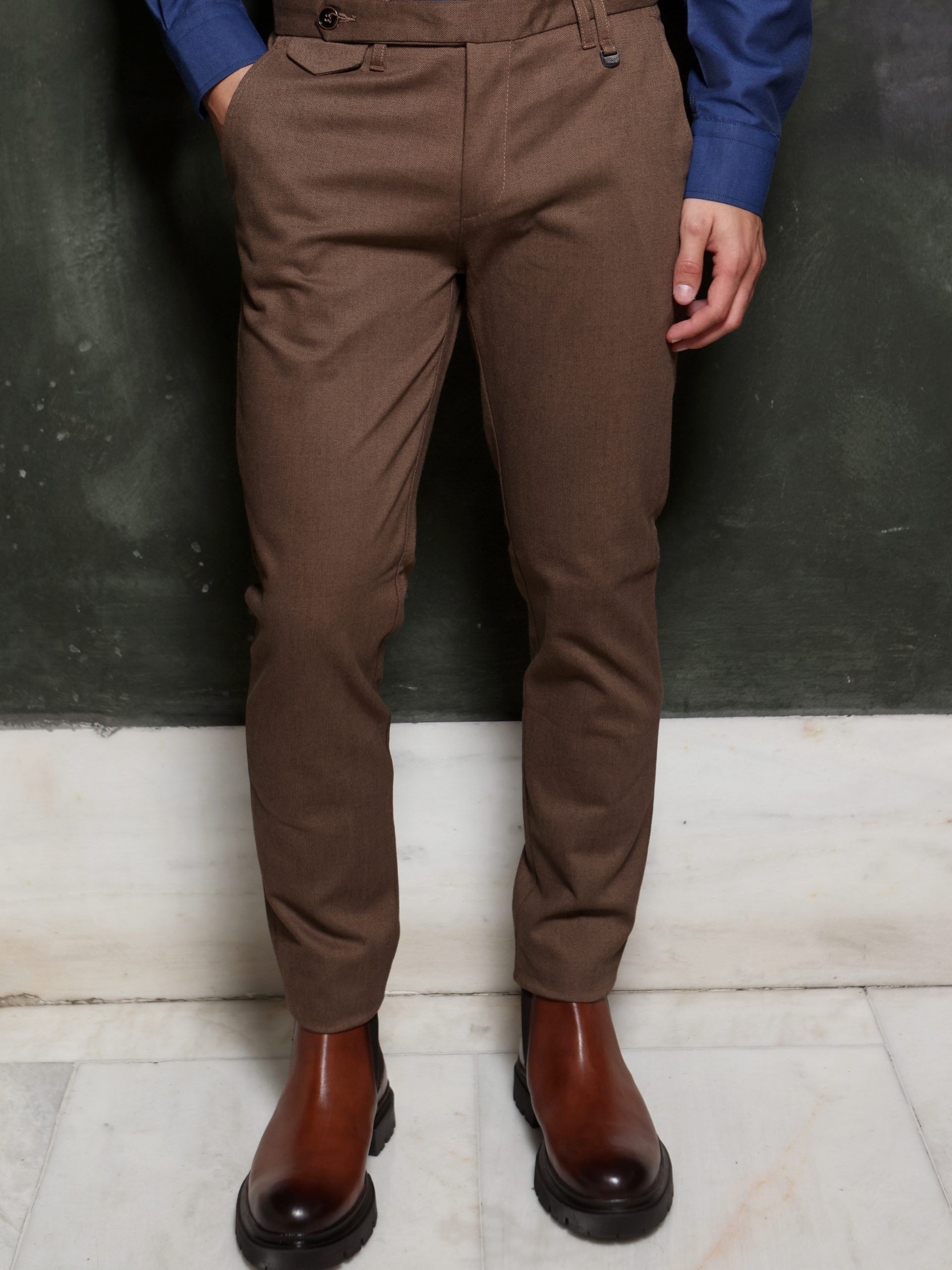 0445 Παντελόνι Ανδρικό SERGIUS 4453 καμηλό - Image 1