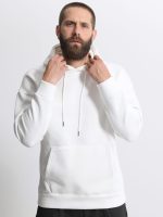 Oversize Ανδρική Μπλούζα Με Κουκούλα & Τσέπες 10-723 Λευκό - Image 2