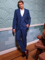 Ανδρικό Κοστούμι Με Γιλέκο LUCIO 2013 Μπλε