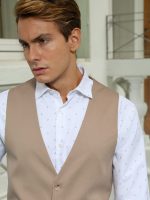 Ανδρικό Γιλέκο Με Κουμπάκια ANDRIANO 9423 Καμηλό - Image 2