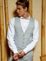 Ανδρικό Γιλέκο Με Κουμπάκια ANDRIANO 9423 Σιελ - Image 5