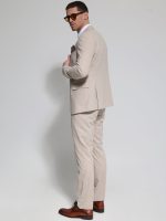 Λινό Κοστούμι Με Γιλέκο RENZO 2018 Μπεζ - Image 3